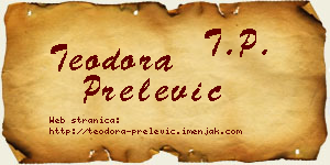 Teodora Prelević vizit kartica